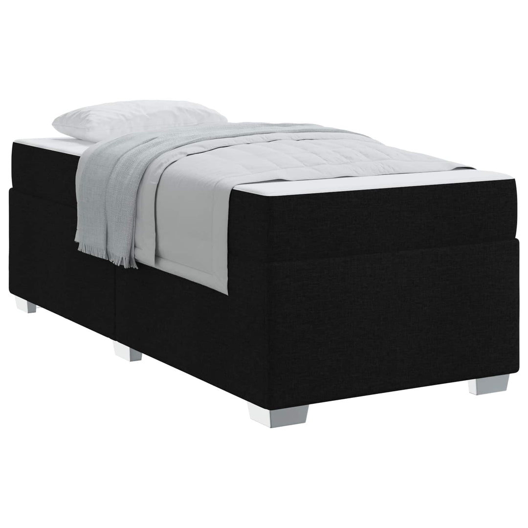 Sengestel med madras Sort 90 x 190 cm Stof