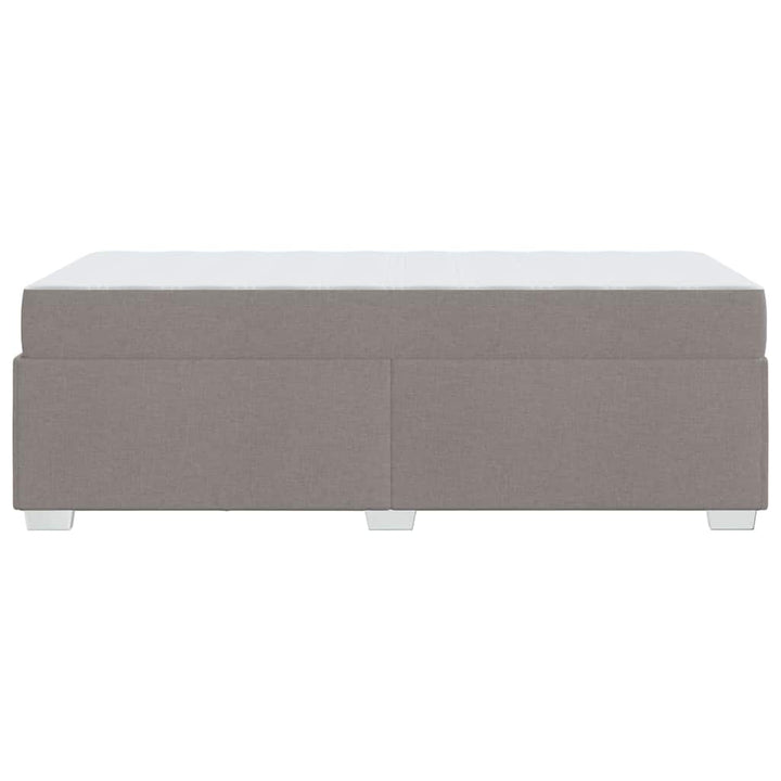 Sengestel med madras Gråbrun 90 x 190 cm Stof