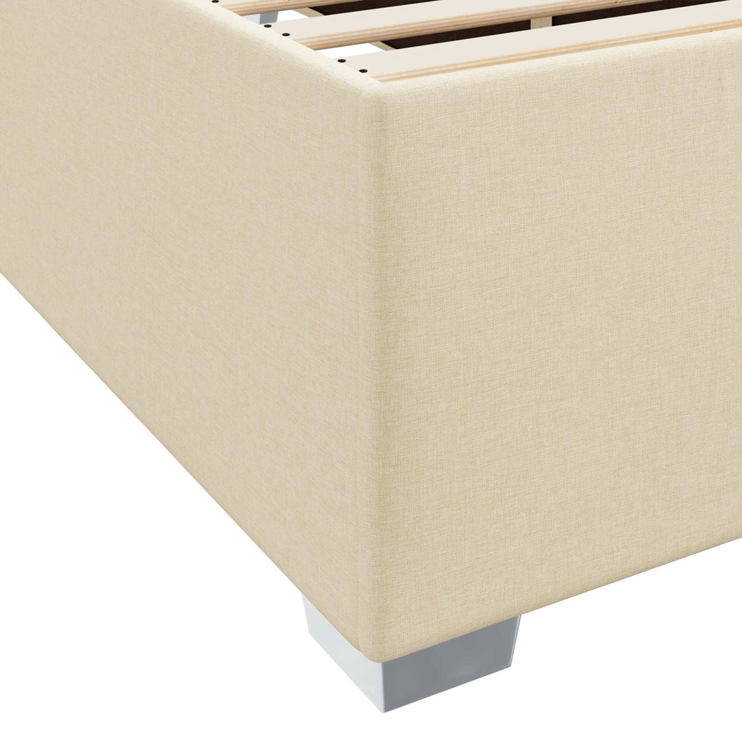 Sengestel med madras Creme 90 x 190 cm Stof
