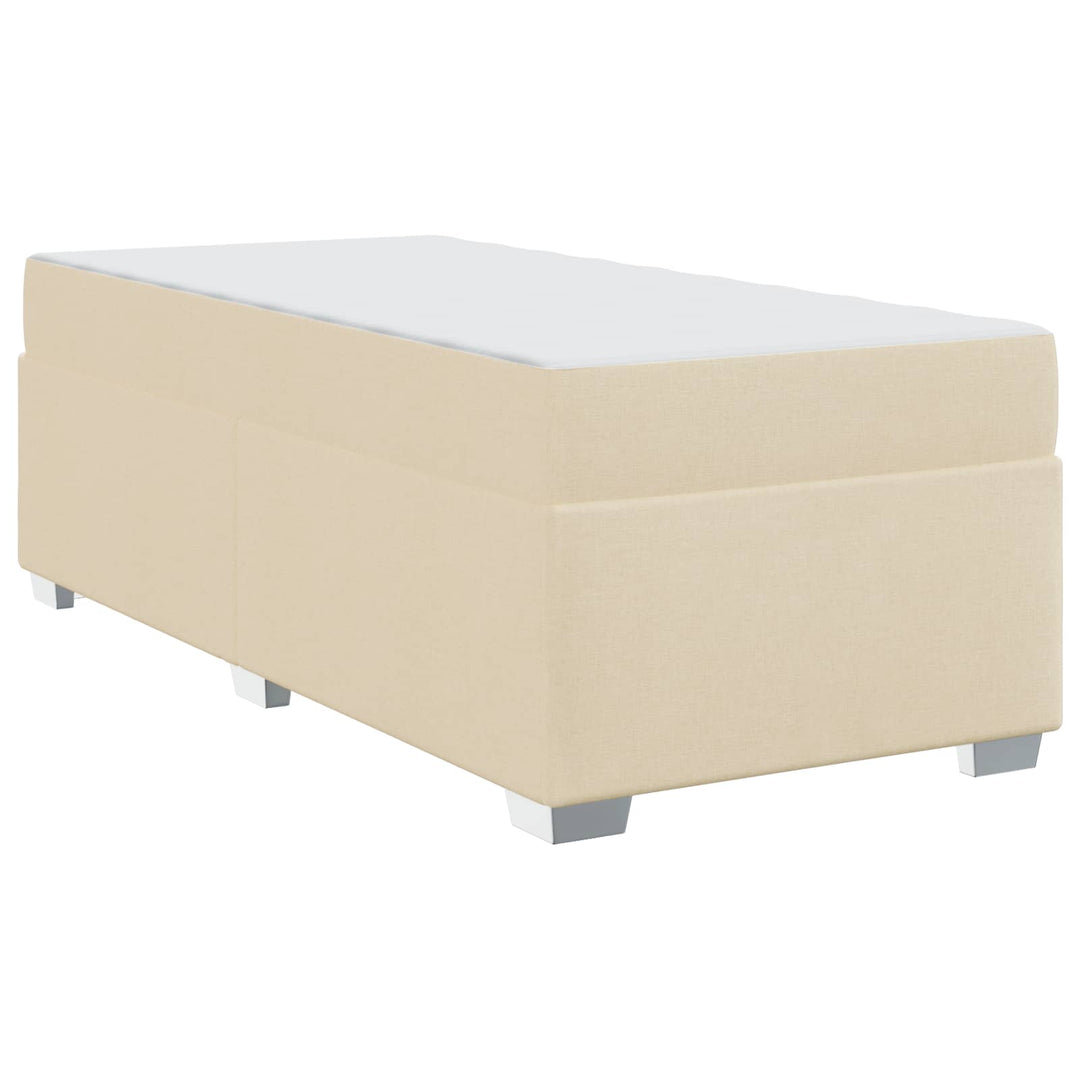 Sengestel med madras Creme 90 x 190 cm Stof