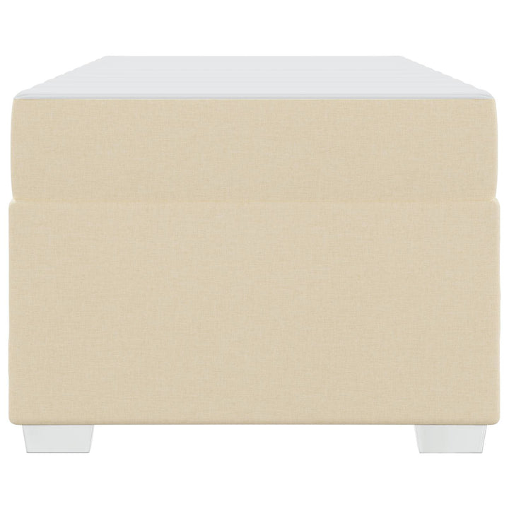 Sengestel med madras Creme 90 x 190 cm Stof