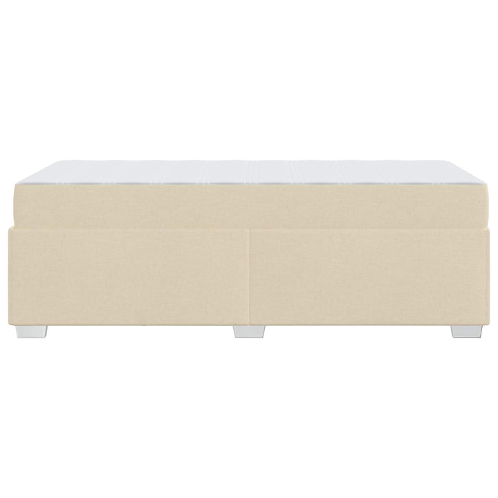 Sengestel med madras Creme 90 x 190 cm Stof