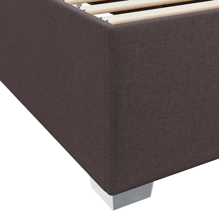 Sengestel med madras Mørk Brun 90 x 200 cm Stof