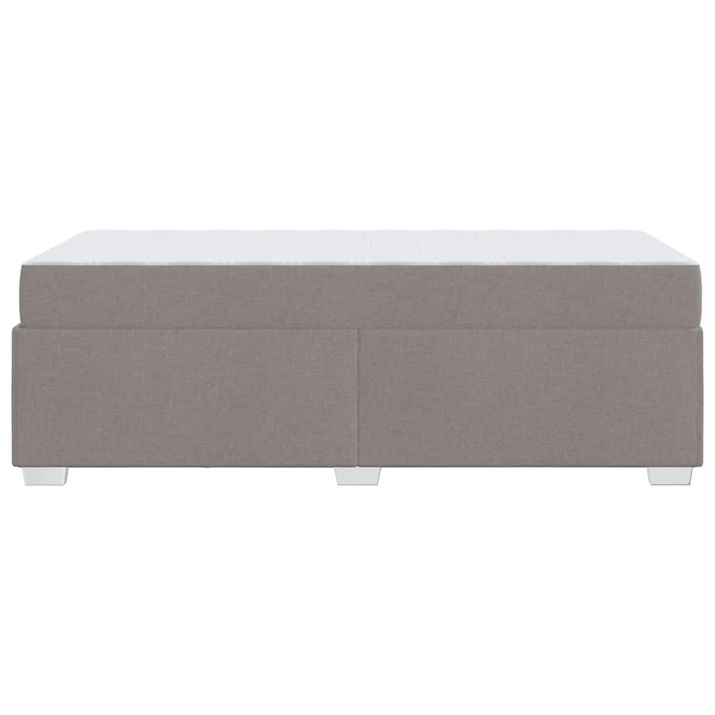 Sengestel med madras Gråbrun 100 x 200 cm Stof