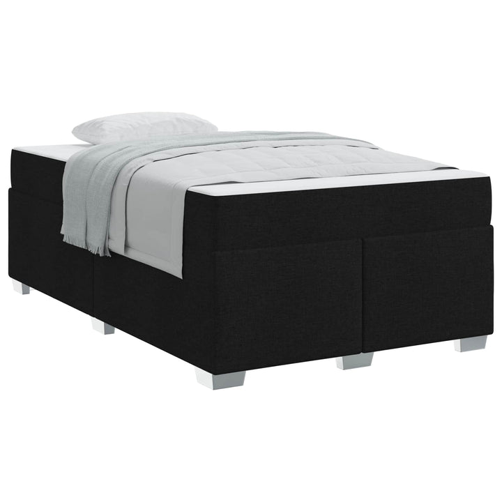 Sengestel med madras Sort 120 x 190 cm Stof