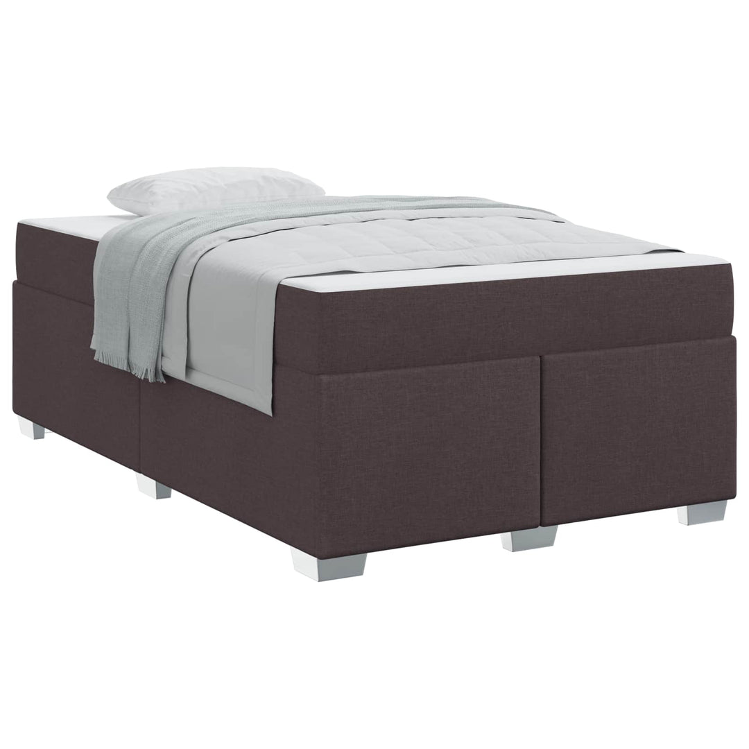 Sengestel med madras Mørk Brun 120 x 190 cm Stof