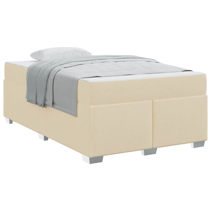 Sengestel med madras Creme 120 x 190 cm Stof