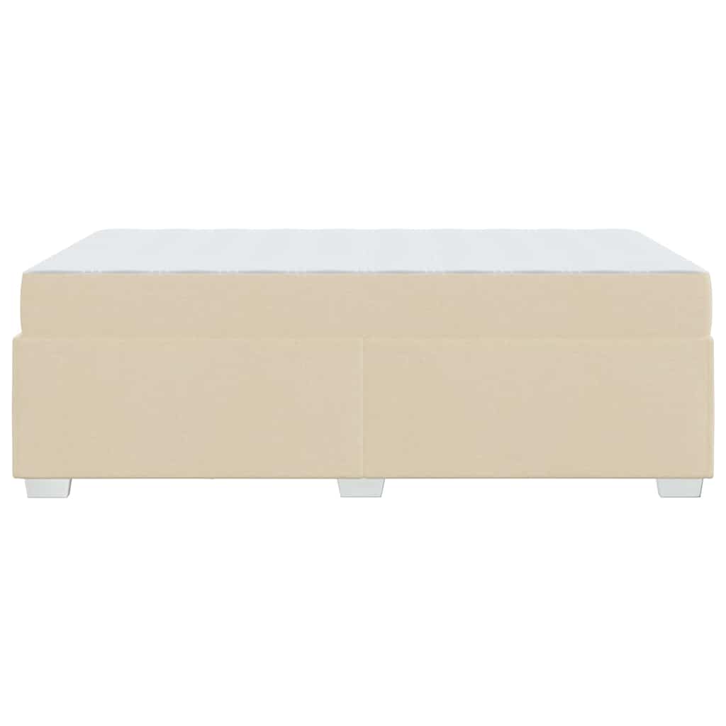 Sengestel med madras Creme 120 x 190 cm Stof
