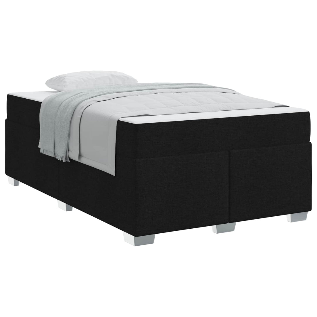 Sengestel med madras Sort 120 x 200 cm Stof