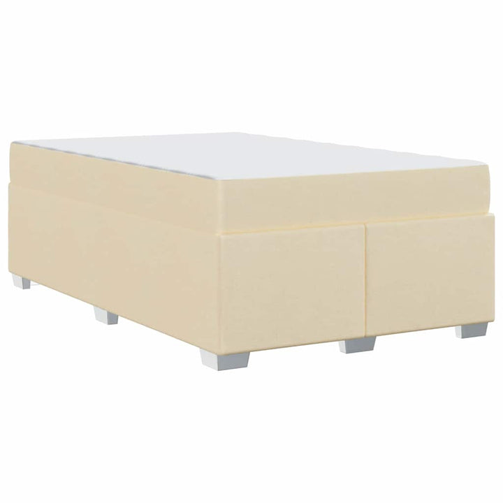 Sengestel med madras Creme 120 x 200 cm Stof