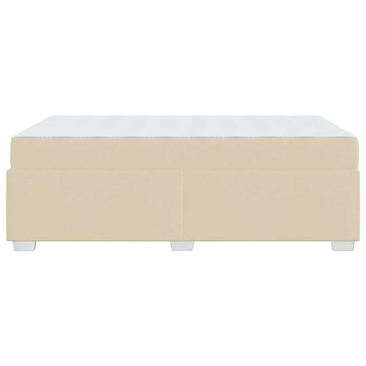Sengestel med madras Creme 120 x 200 cm Stof