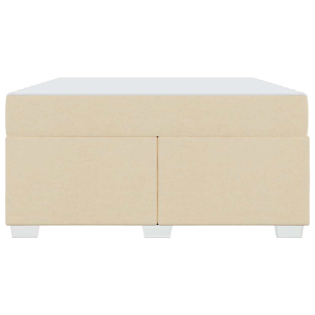 Sengestel med madras Creme 140 x 200 cm Stof