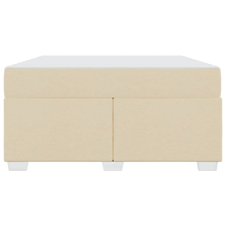 Sengestel med madras Creme 140 x 200 cm Stof