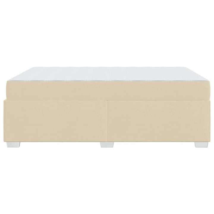 Sengestel med madras Creme 140 x 200 cm Stof