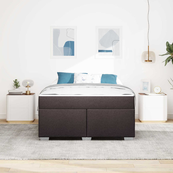 Sengestel med madras Mørk Brun 160 x 200 cm Stof