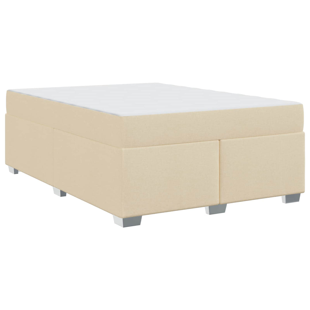 Sengestel med madras Creme 160 x 200 cm Stof