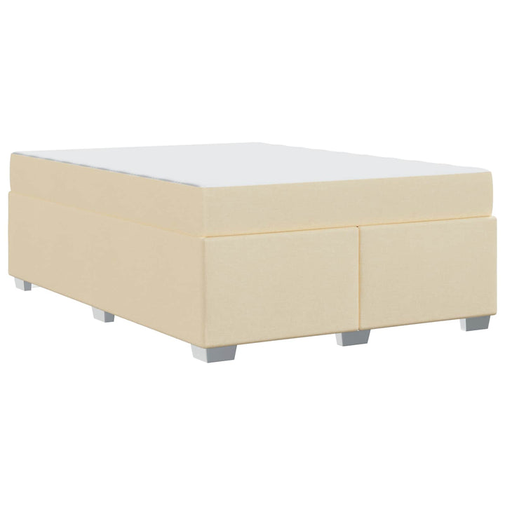 Sengestel med madras Creme 160 x 200 cm Stof