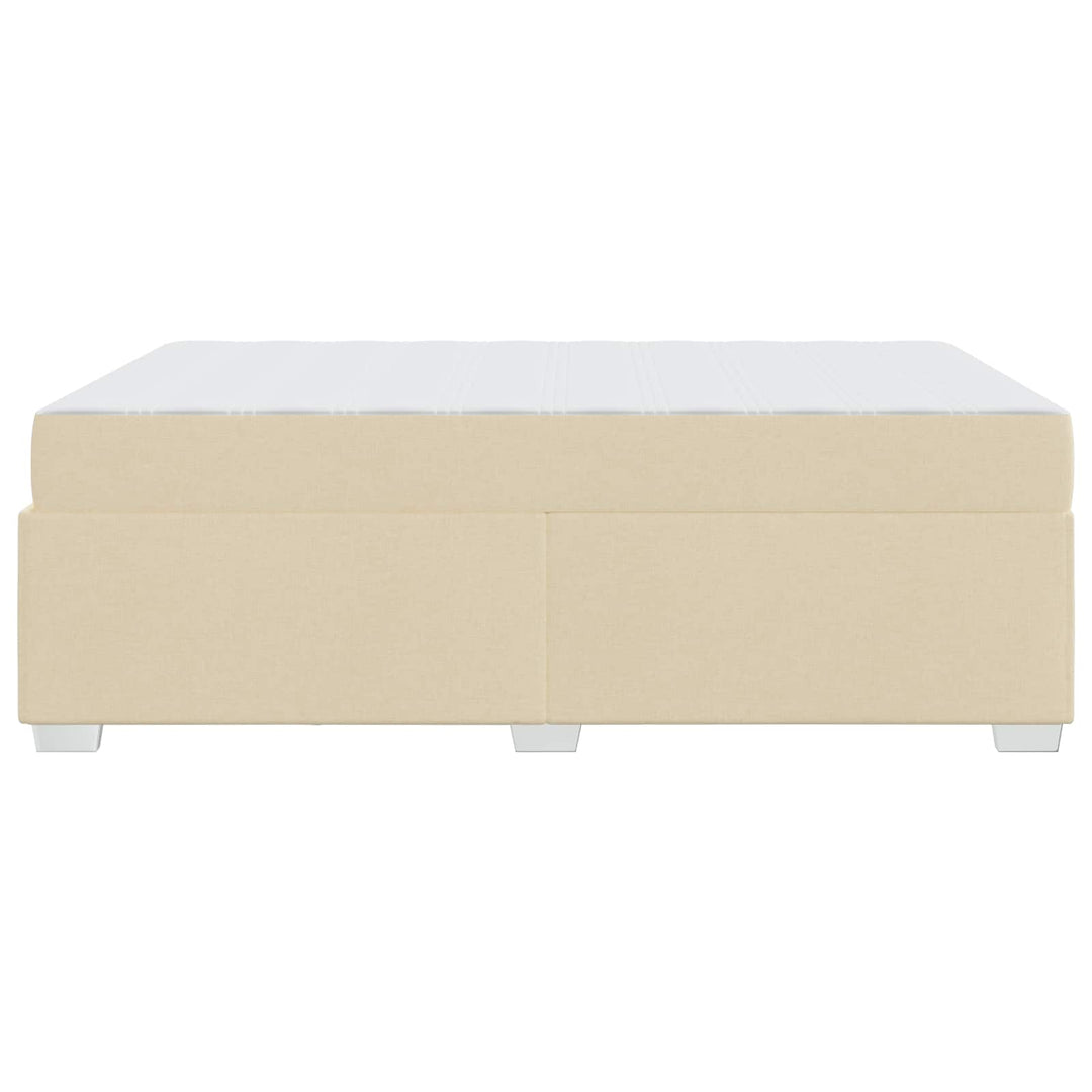 Sengestel med madras Creme 160 x 200 cm Stof