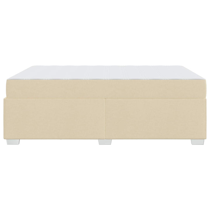 Sengestel med madras Creme 160 x 200 cm Stof
