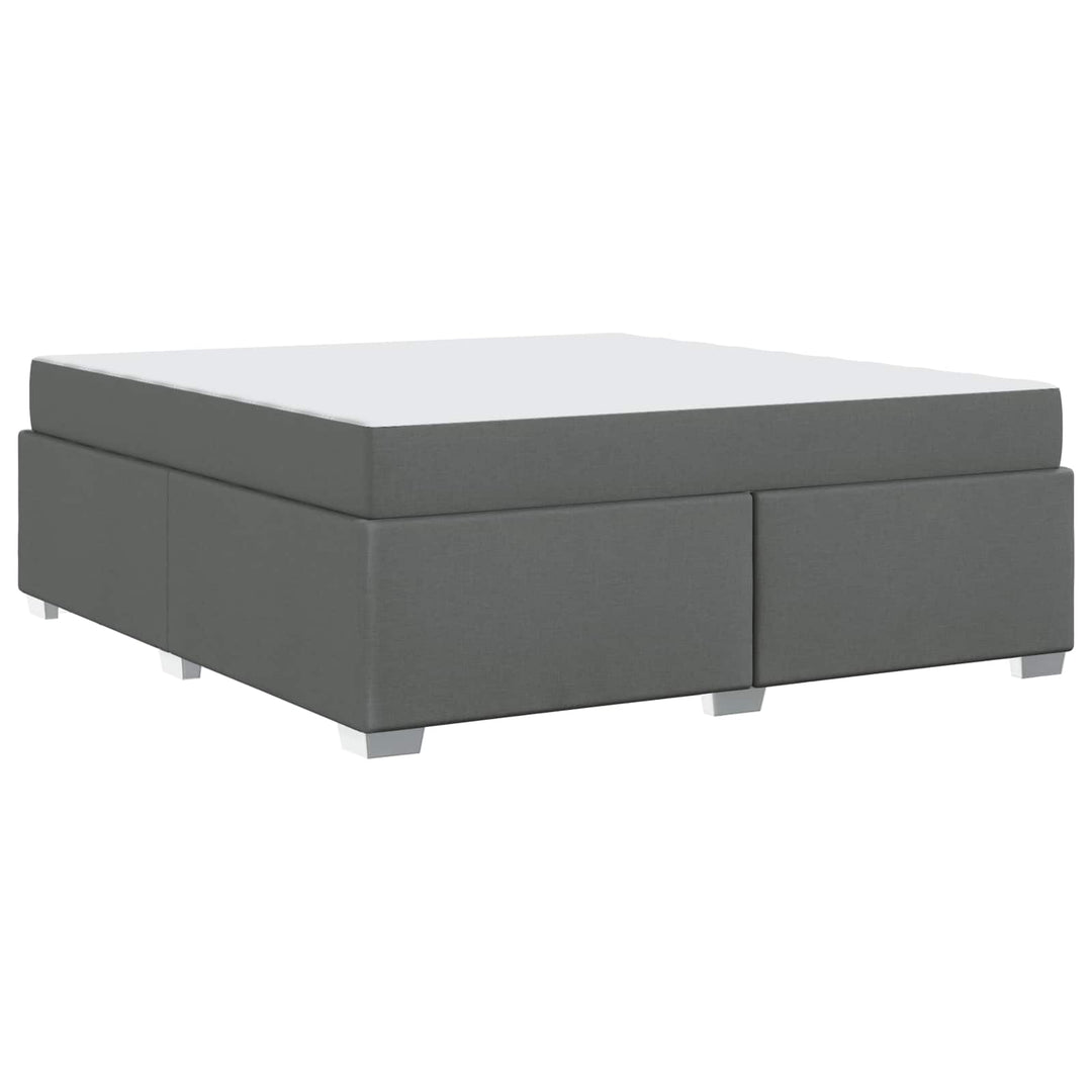 Sengestel med madras Mørkegrå 180 x 200 cm Stof