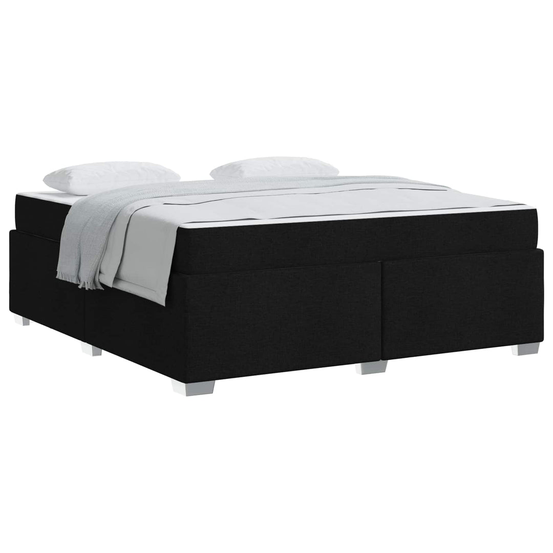 Sengestel med madras Sort 180 x 200 cm Stof