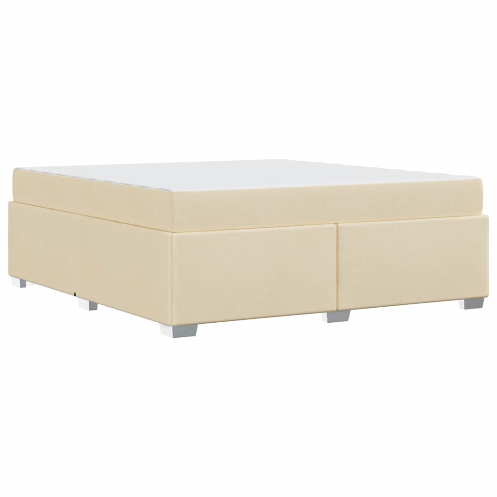 Sengestel med madras Creme 180 x 200 cm Stof