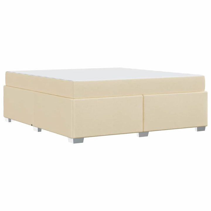 Sengestel med madras Creme 180 x 200 cm Stof