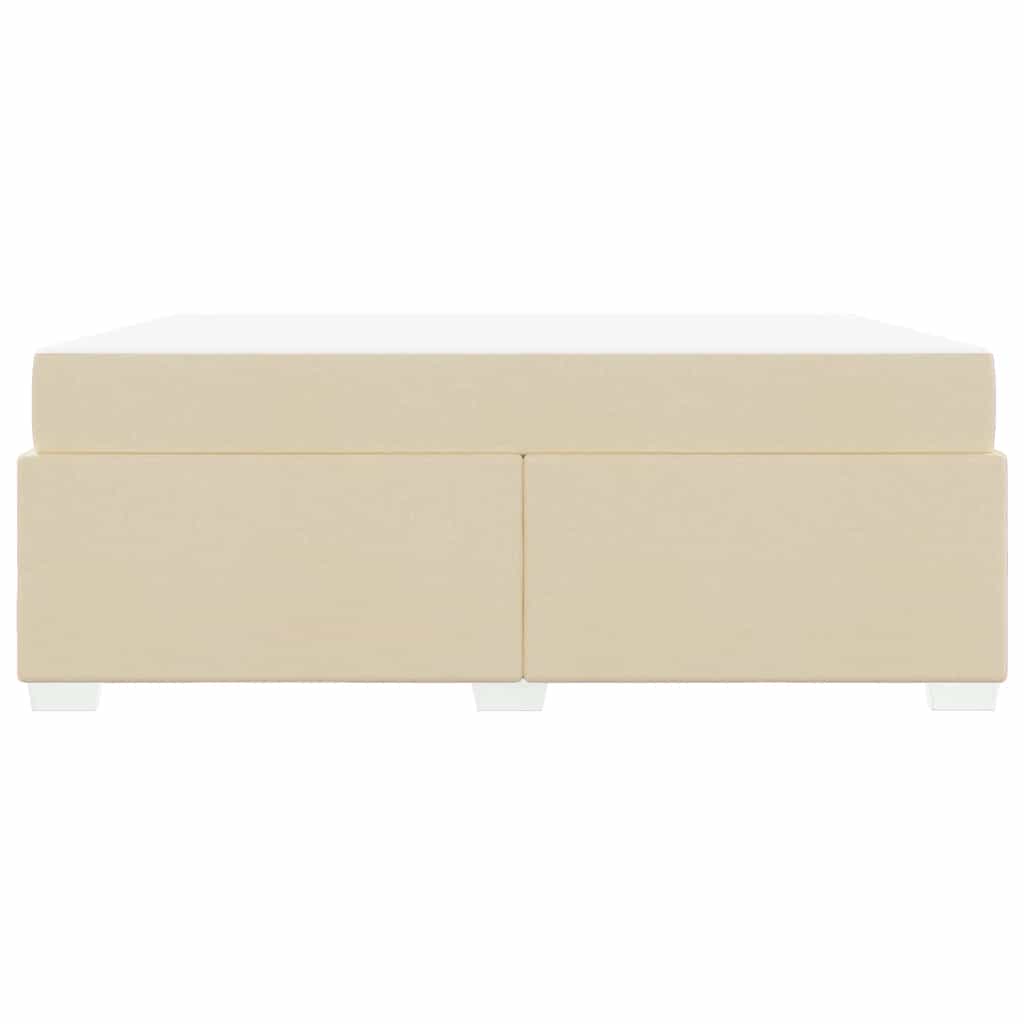 Sengestel med madras Creme 180 x 200 cm Stof