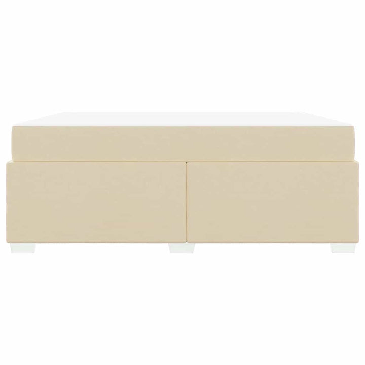 Sengestel med madras Creme 180 x 200 cm Stof