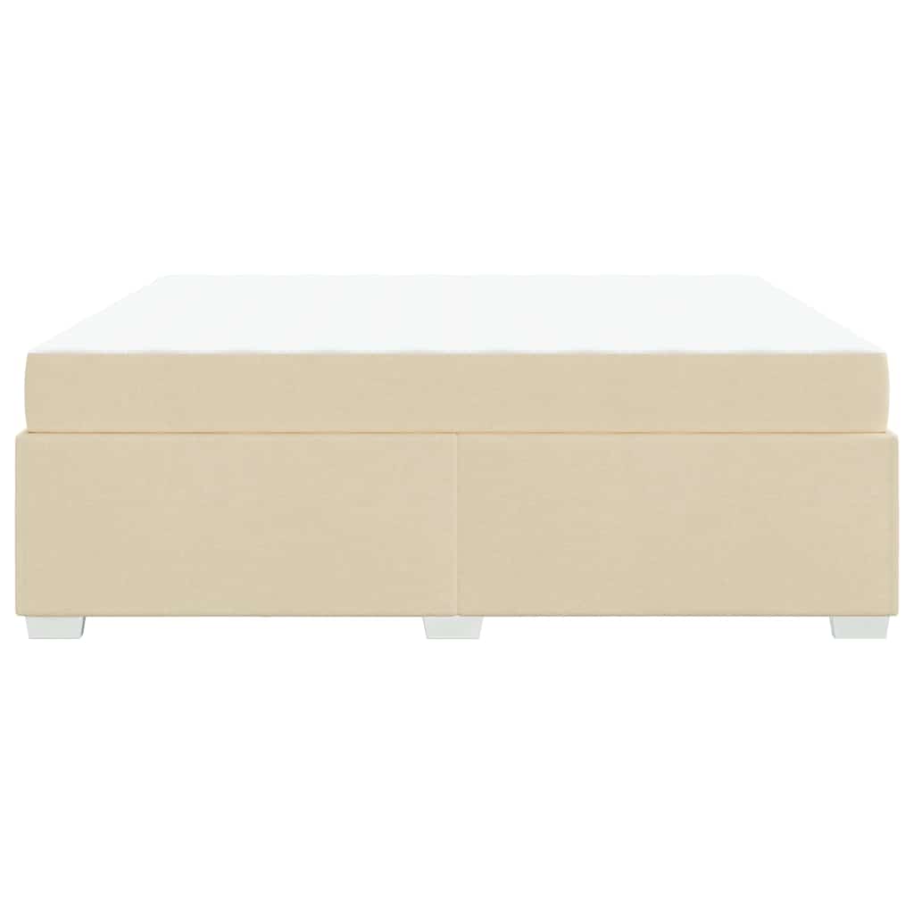 Sengestel med madras Creme 180 x 200 cm Stof