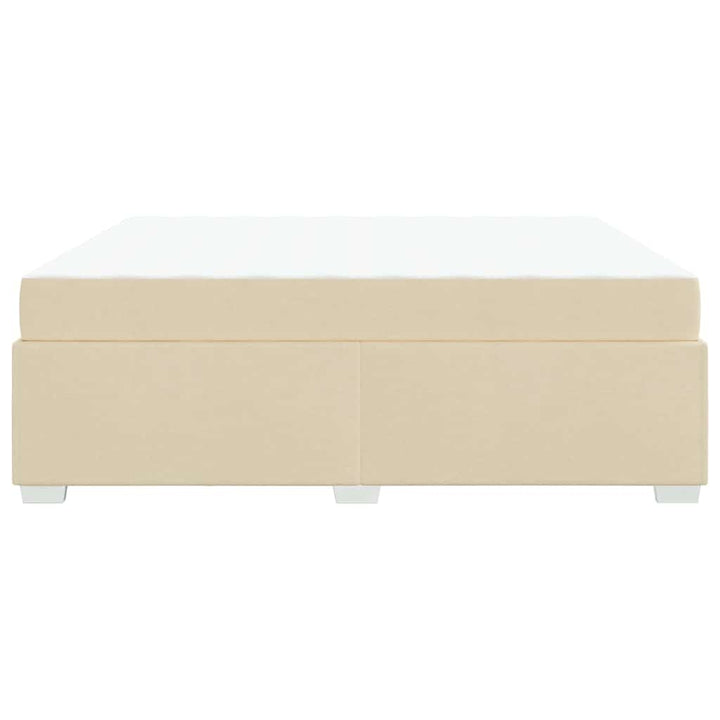 Sengestel med madras Creme 180 x 200 cm Stof