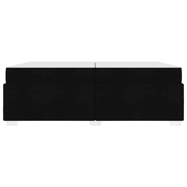 Sengestel med madras Sort 200 x 200 cm Stof