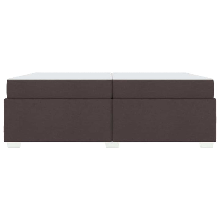 Sengestel med madras Mørk Brun 200 x 200 cm Stof