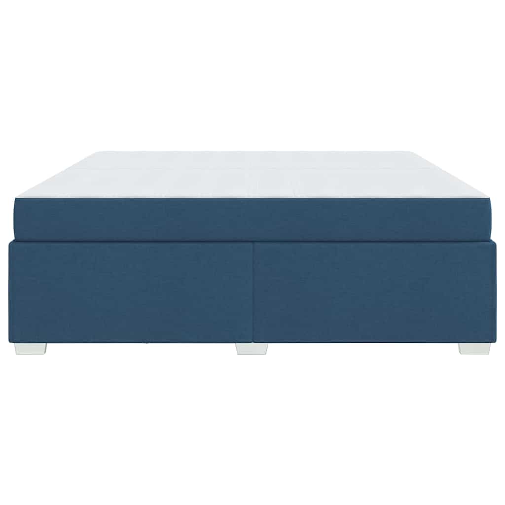 Sengestel med madras Blå 200 x 200 cm Stof