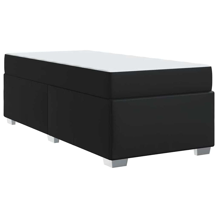 Sengestel med madras Sort 80 x 200 cm Stof