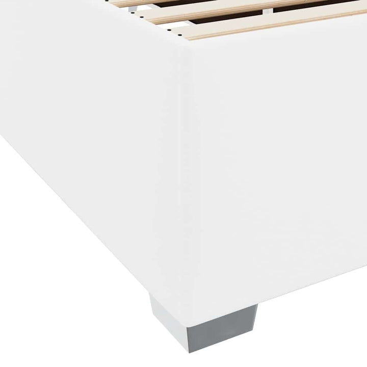 Sengestel med madras Hvid 90 x 200 cm Stof