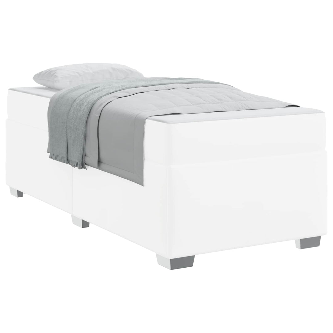 Sengestel med madras Hvid 90 x 200 cm Stof