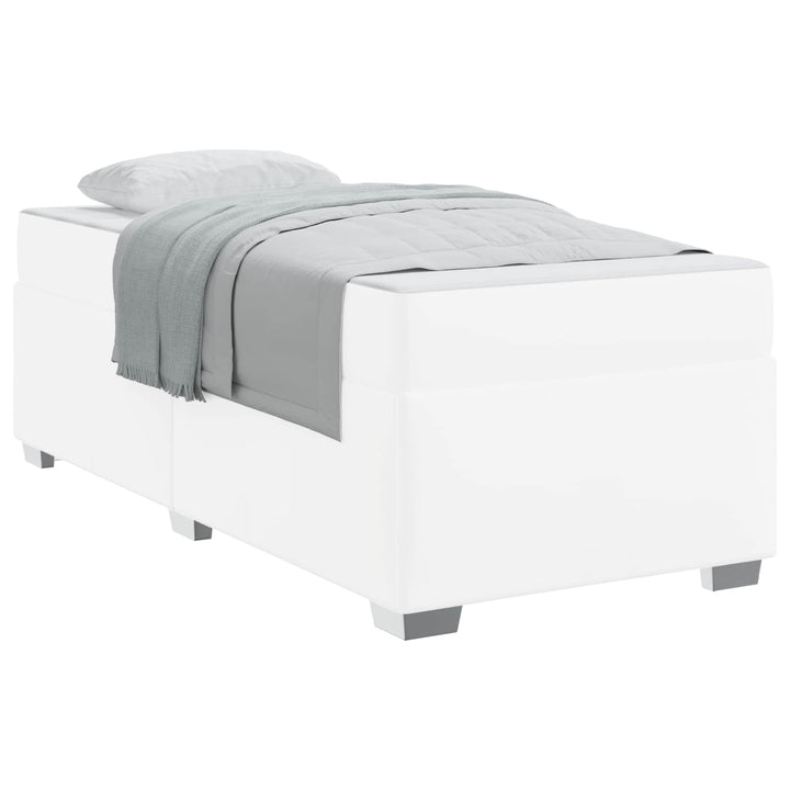 Sengestel med madras Hvid 90 x 200 cm Stof