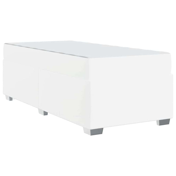 Sengestel med madras Hvid 90 x 200 cm Stof