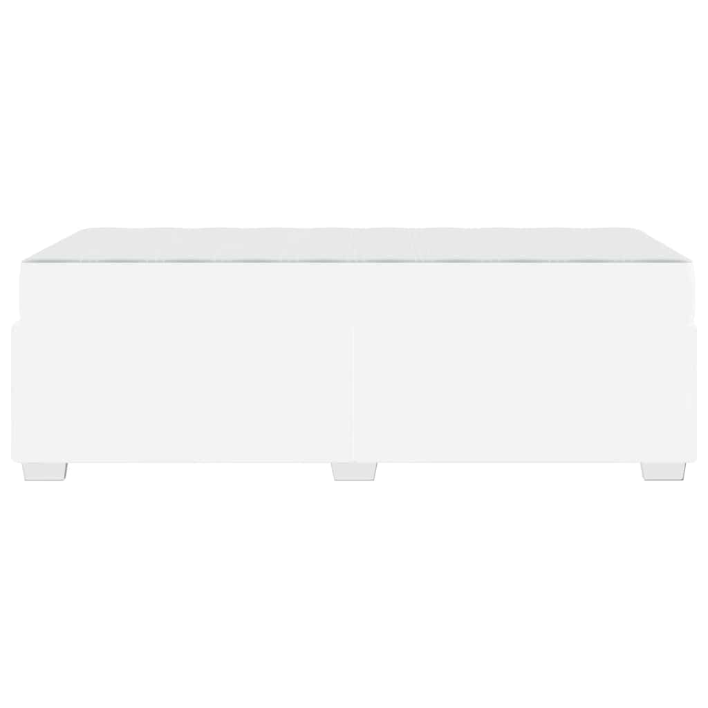 Sengestel med madras Hvid 90 x 200 cm Stof