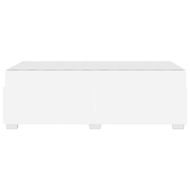 Sengestel med madras Hvid 90 x 200 cm Stof