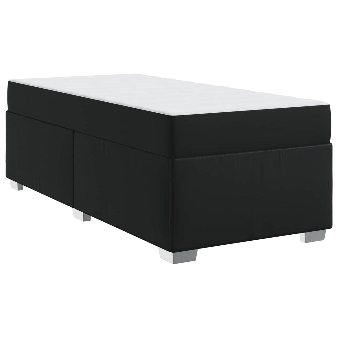 Sengestel med madras Sort 100 x 200 cm Stof