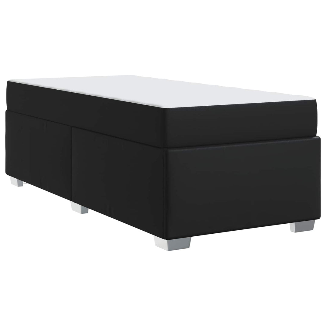 Sengestel med madras Sort 100 x 200 cm Stof