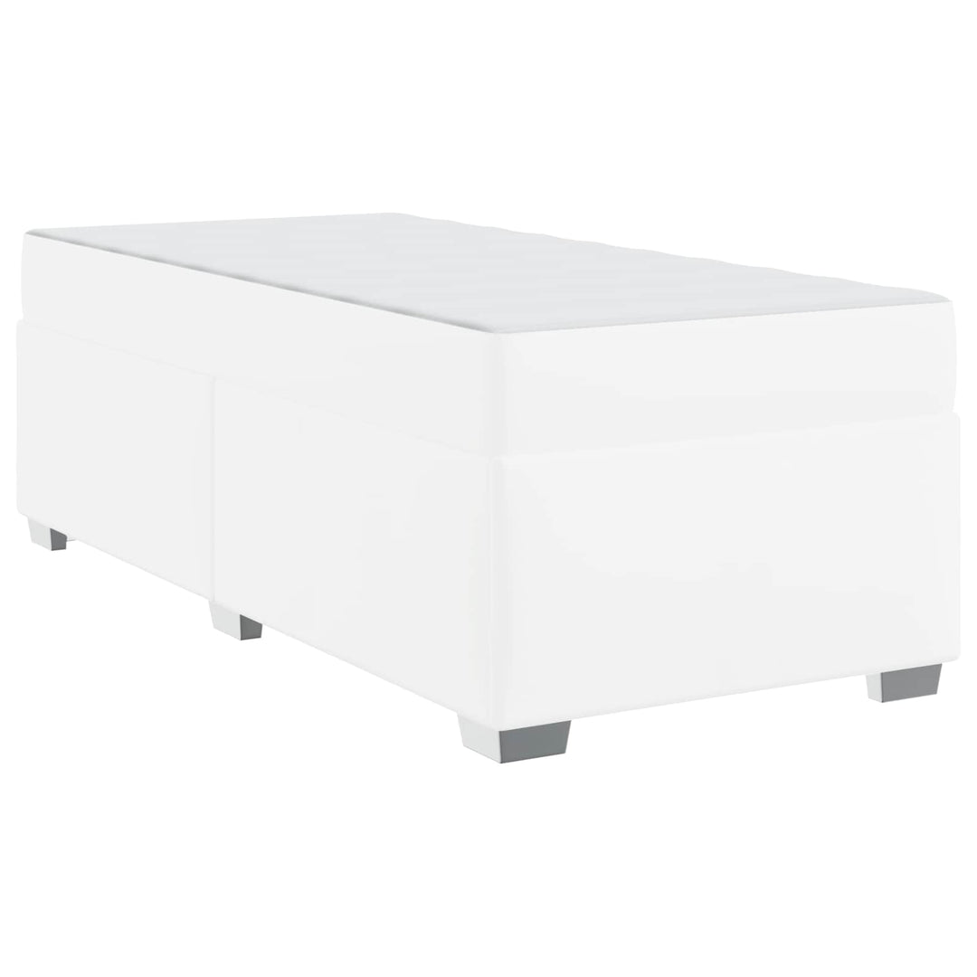 Sengestel med madras Hvid 100 x 200 cm Stof