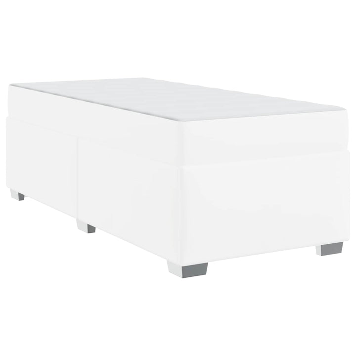 Sengestel med madras Hvid 100 x 200 cm Stof