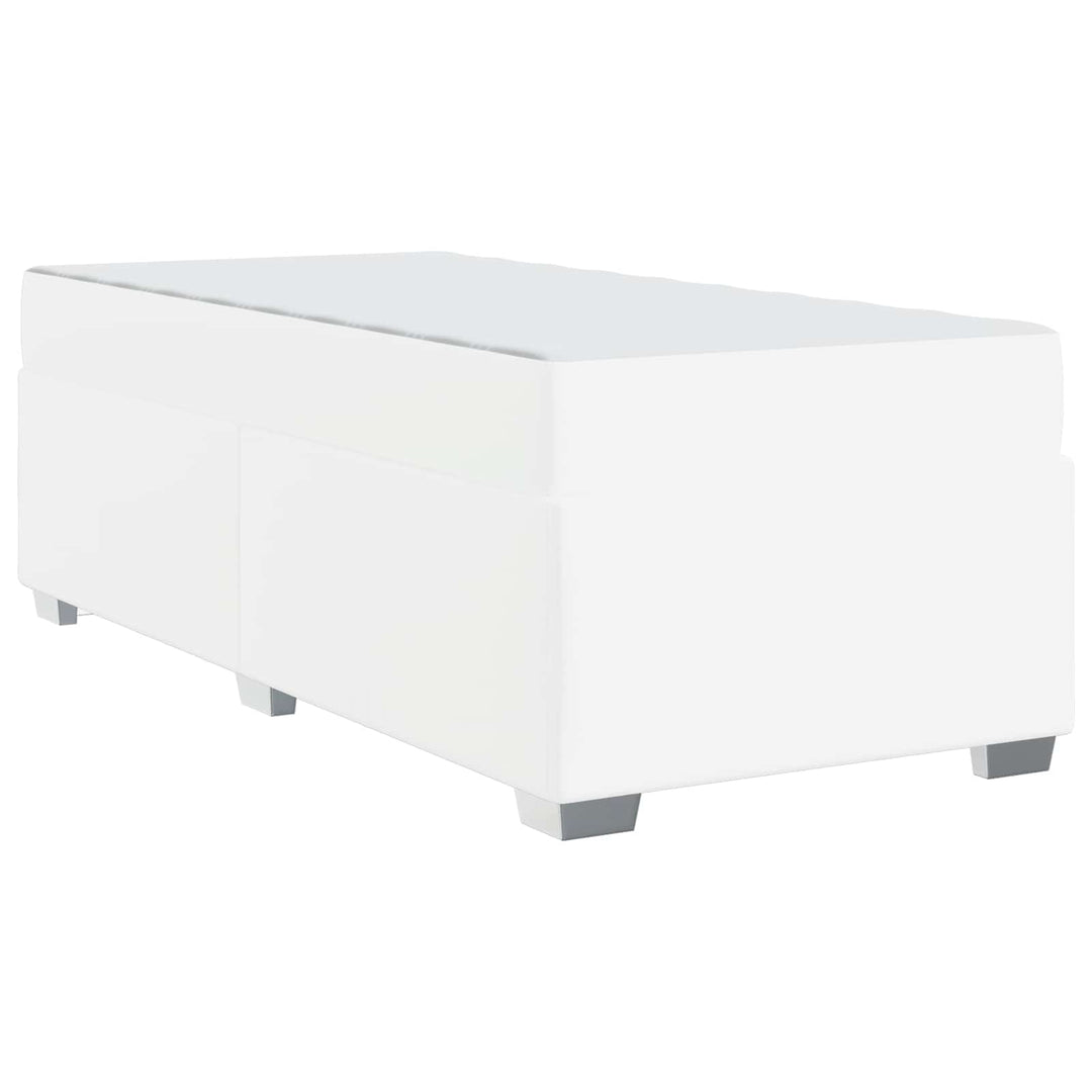 Sengestel med madras Hvid 100 x 200 cm Stof
