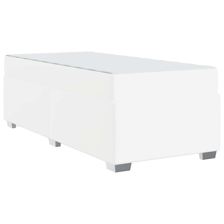 Sengestel med madras Hvid 100 x 200 cm Stof