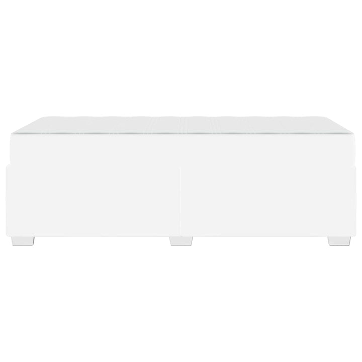 Sengestel med madras Hvid 100 x 200 cm Stof