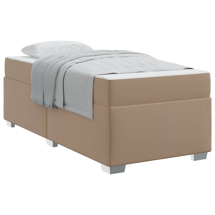 Sengestel med madras Cappuccino 100 x 200 cm Stof