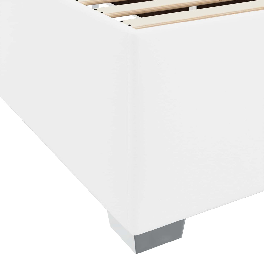 Sengestel med madras Hvid 120 x 190 cm Stof